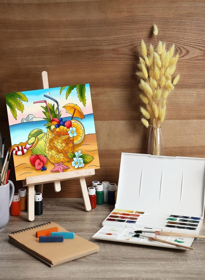 Cliths 9 Pcs Summer Wooden Ornaments Unfinished Wood Crafts to Paint for Kids Adults Beach Theme DIY Paintable Wood Slices with Ropes 15x12CM - Image 3